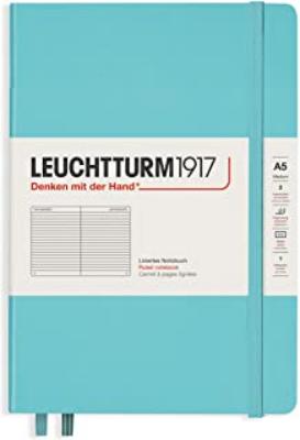 363392 Notebook, Leuchtturm1917 Aquamarine A5 Ruled Hardcover
