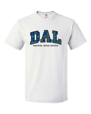 3930TAR-L T-Shirt, Jerzee Dal Tartan White Large