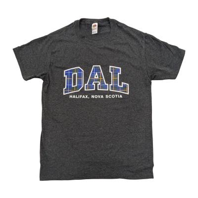 3930TARCH-XL T-Shirt, Jerzee Dal Tartan Charcoal Xl