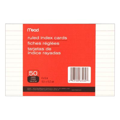 63-460 Index Card, 4" X 6" Cards