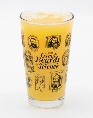 88880032229 Glass,  Great Beards Of Science 16oz