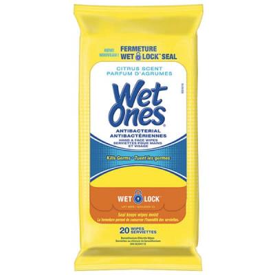 88880033020 Hand Wipes, Citrus Wet Ones Antibacterial