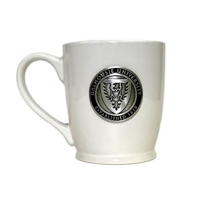 GS111WHT Mug, Sparta Pewter White  With Crest