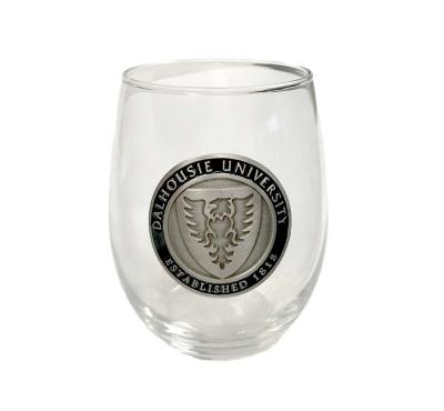 GS58 Glass, Sparta Wine Pewter Crest