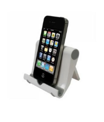 HY-1046-GRY Phone Stand, Adjustable Curl Grey
