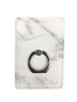 LG-9424WHT Wallet, Marble Card Holder With Metal Ring