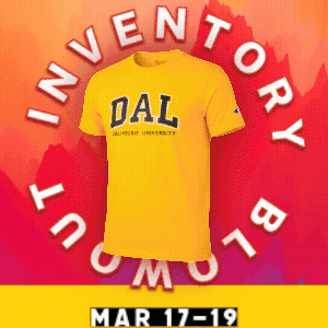 Inventory Blowout at the Dal Bookstore - March 17-19