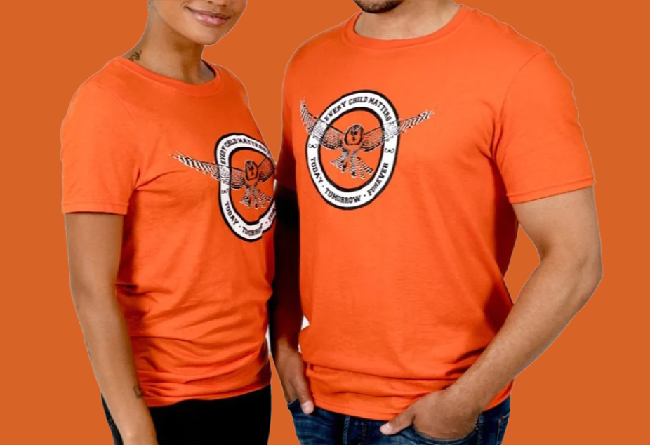 Orange T-shirt by Muin Clothing, Owl 