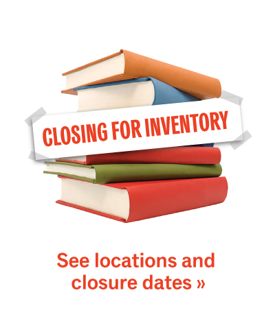 Bookstore locations are closing for inventory