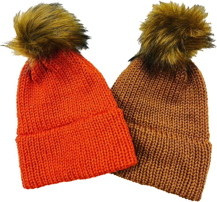 Heart to Art Toques in brown and red